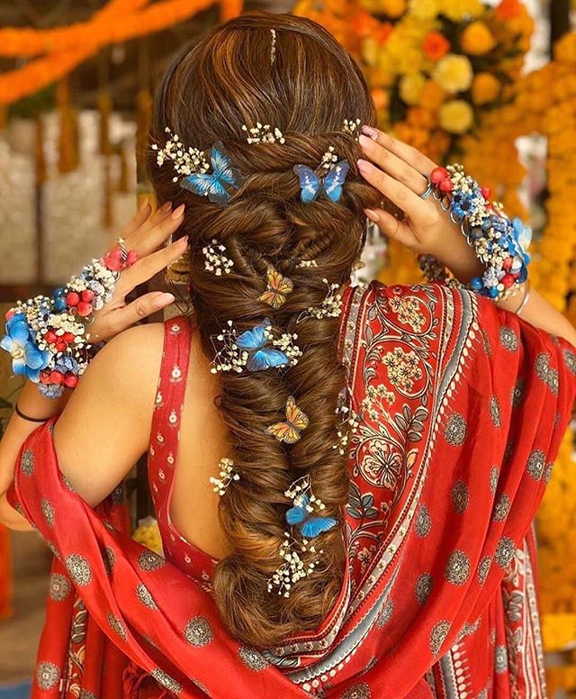 mehndi hairstyle | rabeeca khan hairstyle | mehndi hairstyle for girls | | hair  style girl | - YouTube