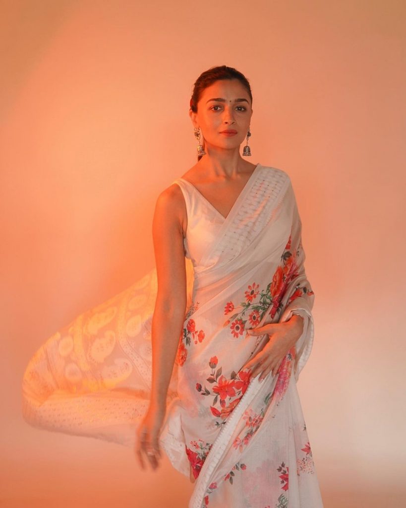 Alia Bhatt in an organza saree for 