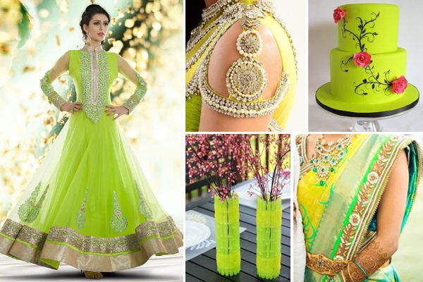 Green Twin Layered Lehenga In Thread Embroidery 2805LG02