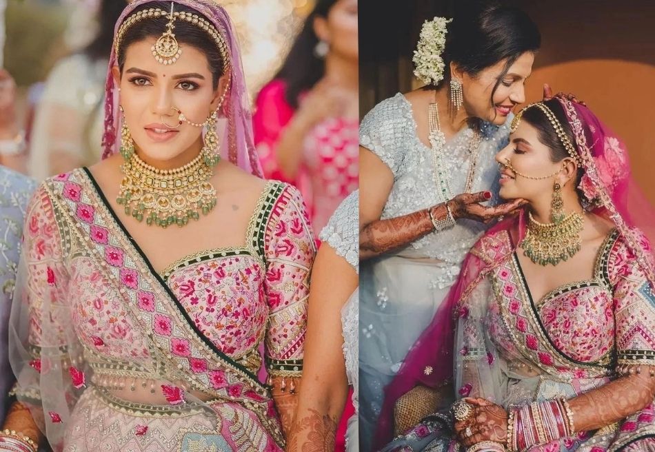 Contrasting Jewellery Ideas To Pair With Your Pink Bridal Lehenga!