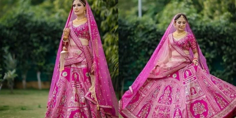 Hand Embroidered Lehenga for Reception | Bridal Wear